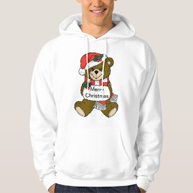 Merry Christmas Bear Hoodie (Front)