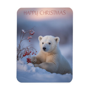 Merry Christmas Bear Magnet
