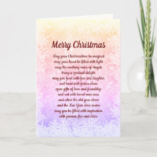 Merry Christmas Beautiful words Card