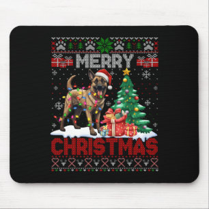 Merry Christmas Belgian Malinois Dog Lover Ugly Xm Mouse Pad