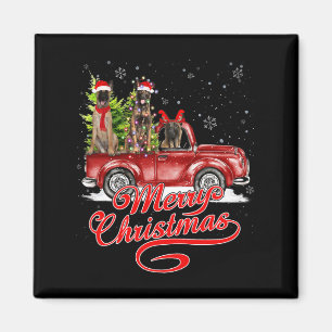 Merry Christmas Belgian Malinois Santa Reindeer Re Magnet
