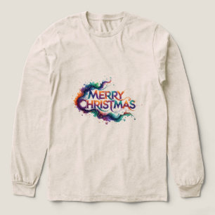 MERRY CHRISTMAS BELLA+CANVAS TRI BLEND LONG SHIRT