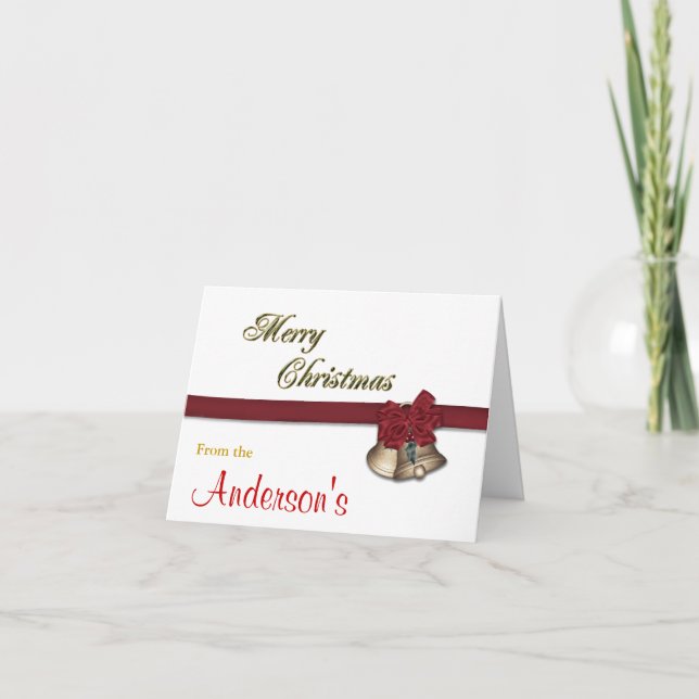 Merry Christmas Bells Card (Front)