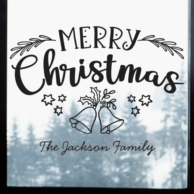 Merry Christmas bells mistletoe stars family name (Creator Uploaded)