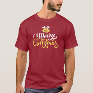 Merry Christmas Bells Vintage Design T-Shirt