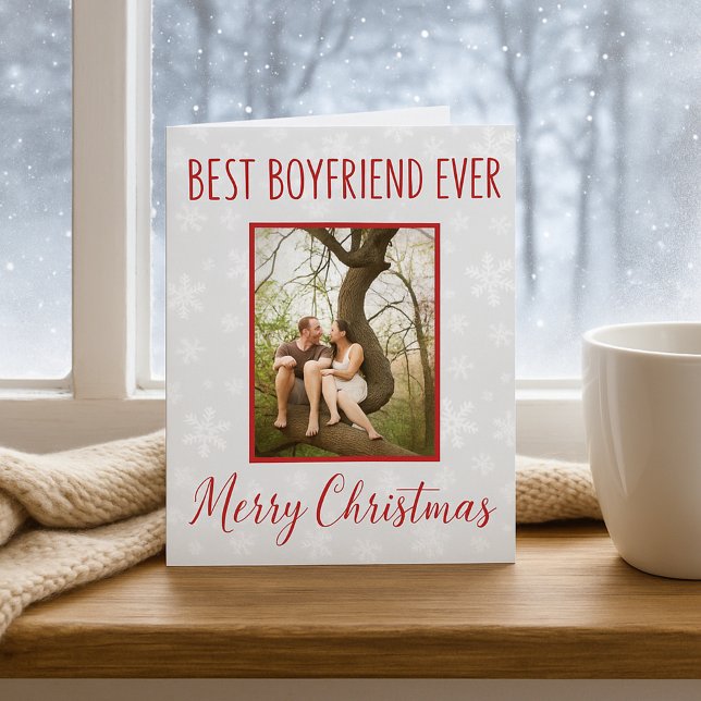 Merry Christmas Best Boyfriend Ever Holiday Card (Creator Uploaded)