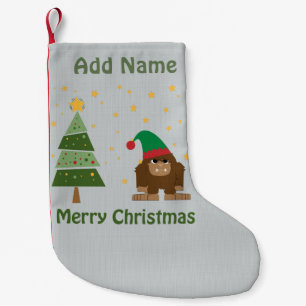 Merry Christmas Bigfoot Small Christmas Stocking