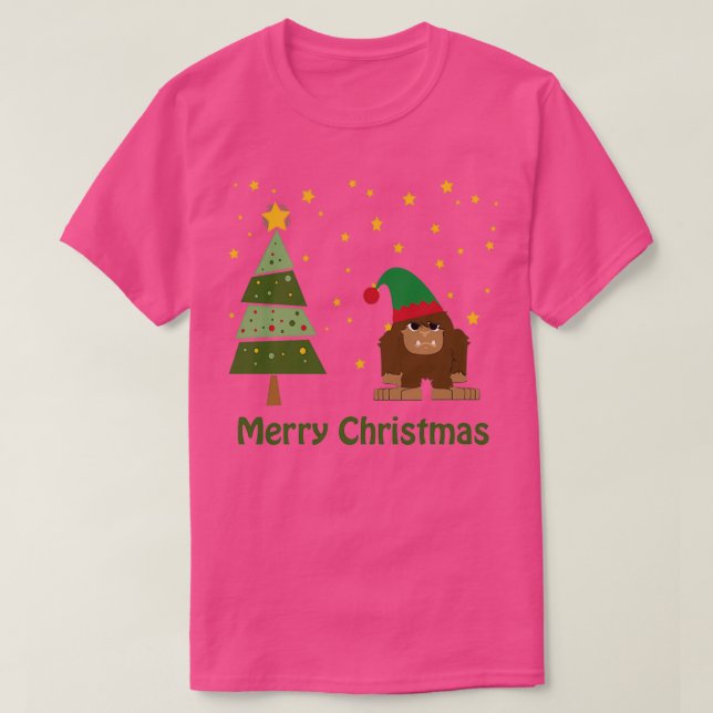 Merry Christmas Bigfoot T-Shirt (Design Front)