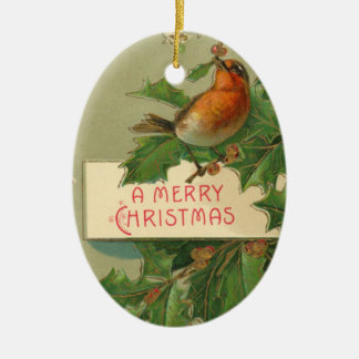 Merry Christmas Bird Ornament