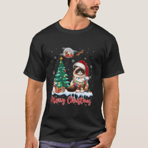 Merry Christmas Birman Santa Lights Cat Lover Xmas T-Shirt