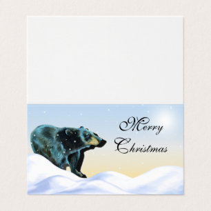 Merry Christmas - Black Bear in the Snow