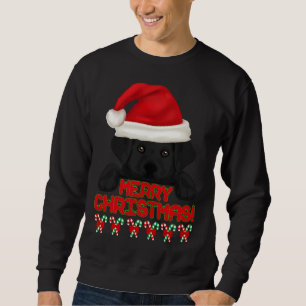 Merry Christmas Black Labrador Retriever Puppy! Es Sweatshirt