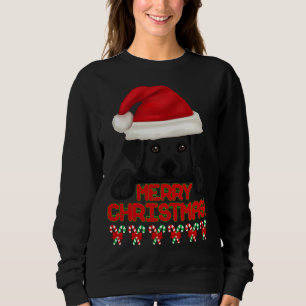 Merry Christmas Black Labrador Retriever Puppy! Es Sweatshirt