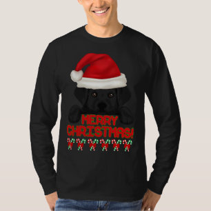 Merry Christmas Black Labrador Retriever Puppy! Es T-Shirt