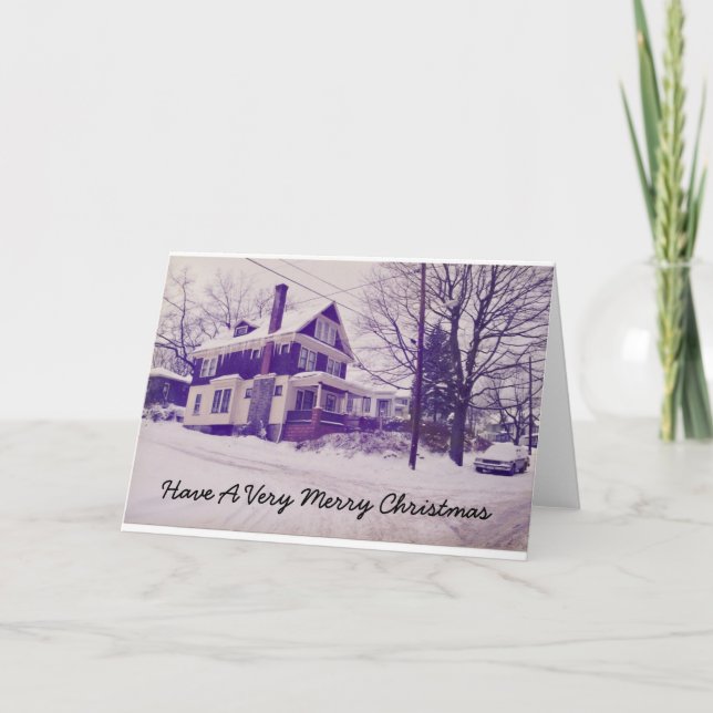 Merry Christmas Blank Greeting Card (Front)