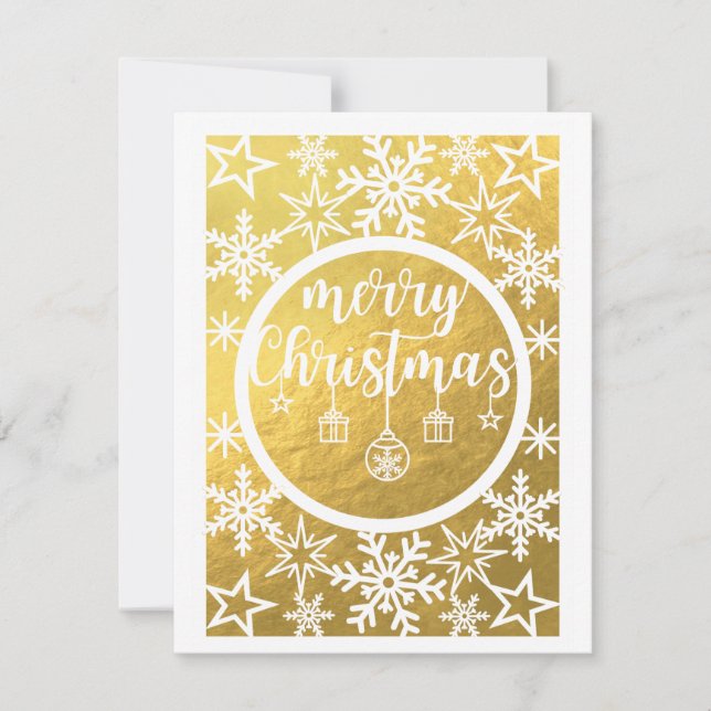 Merry Christmas Blank Greeting Card (Front)