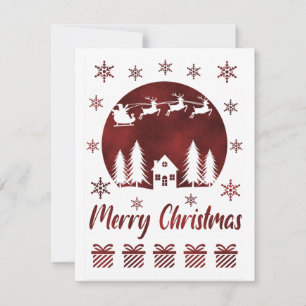 Merry Christmas Blank Greeting Card
