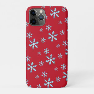 Merry Christmas Blue Snowflake Holiday Winter Case-Mate iPhone Case