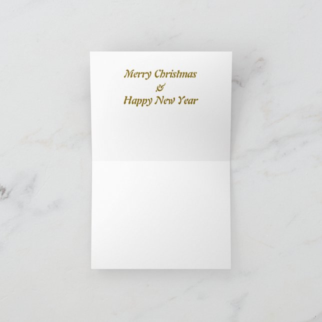Merry christmas boho style holiday card (Inside)