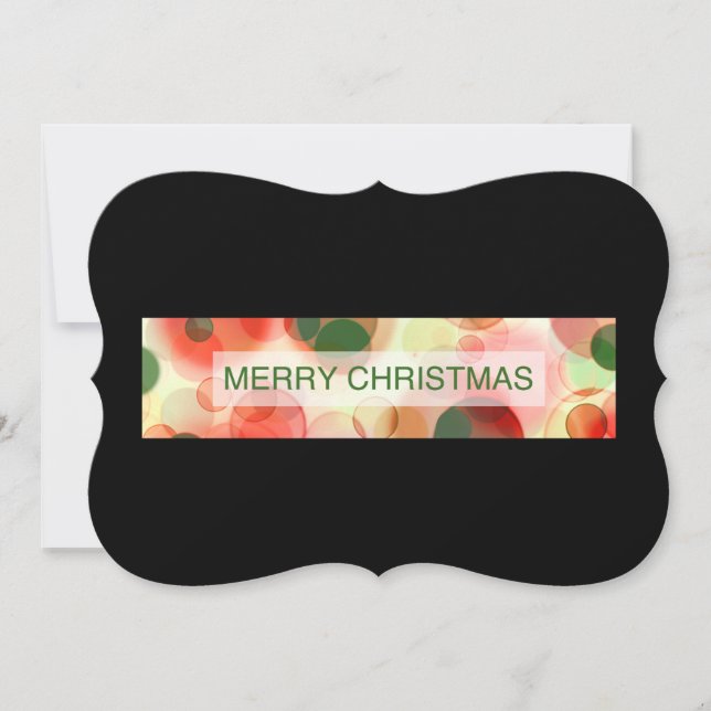 merry christmas (bokeh) invitation (Front)