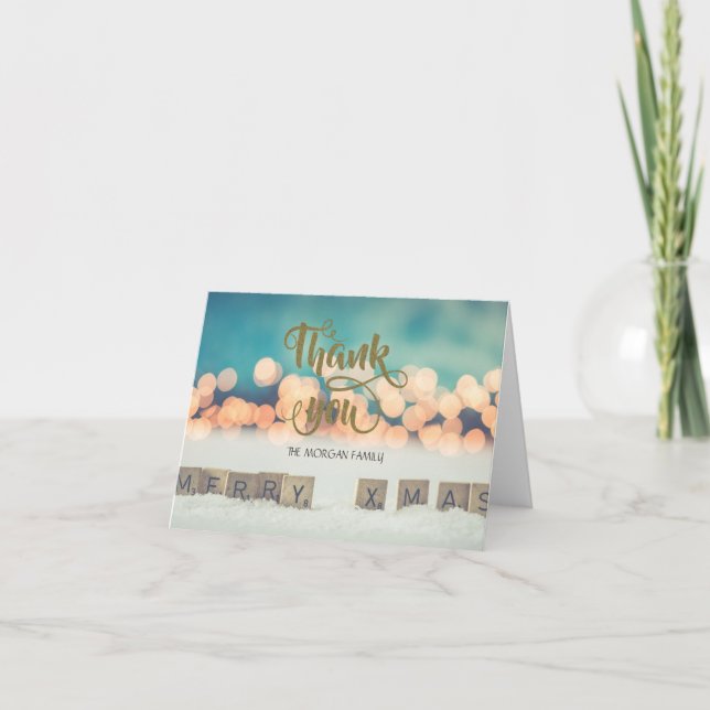 Merry Christmas ,Bokeh Thank You (Front)