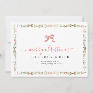 Merry Christmas border holiday moving announcement
