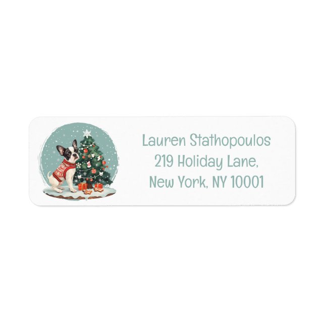 Merry Christmas Boston Terrier Dog (Front)