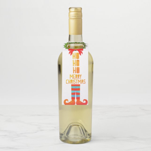Merry Christmas Bottle Tag (On Bottle)