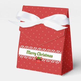 Merry Christmas, Bows and Polka Dots Favour Box