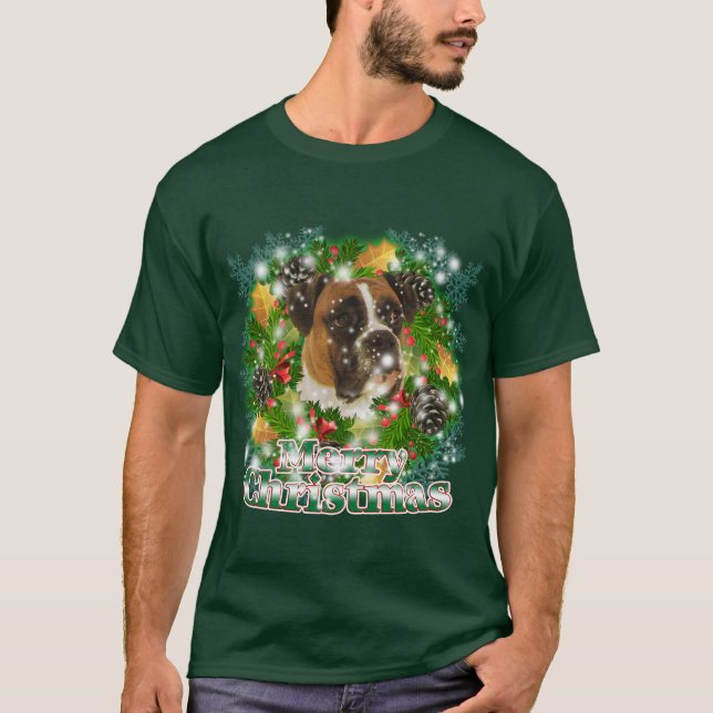 Merry Christmas Boxer T-Shirt (Front)
