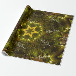 Merry Christmas Bright Golden Star Vintage Elegant Wrapping Paper<br><div class="desc">"Merry Christmas Bright Golden Star Vintage Elegant" Whether it's for holiday season, an anniversary, or "just because, " our gift wrap adds a touch of whimsy, elegance, and sophistication to every occasion. It's a promise of the extraordinary, a prelude to happiness, and a testament to your thoughtful nature. Your gift,...</div>