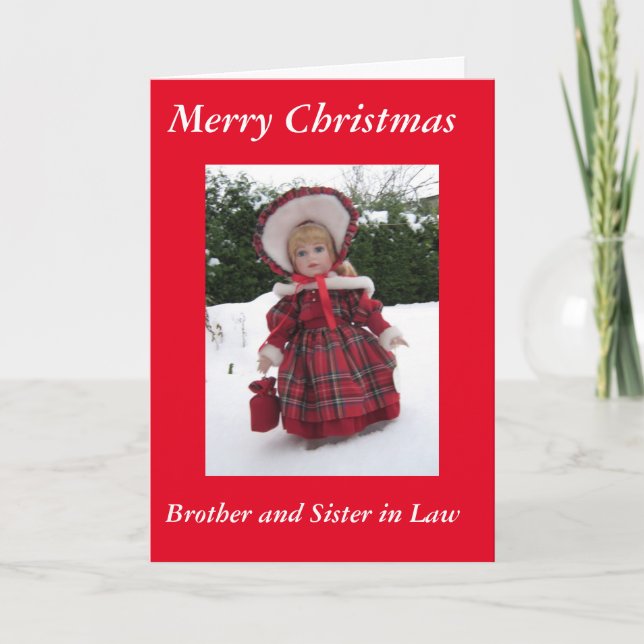 Merry Christmas brother and sister in law Holiday Card (Front)