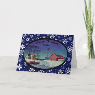 Merry Christmas Brother Holiday Card