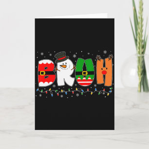 Merry Christmas Bruh Family Matching Outfit Xmas S Card