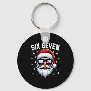Merry Christmas Bruh Santa Face 67 Meme Funny Sayi Key Ring