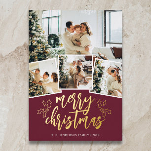 Merry Christmas Brush Script Photo