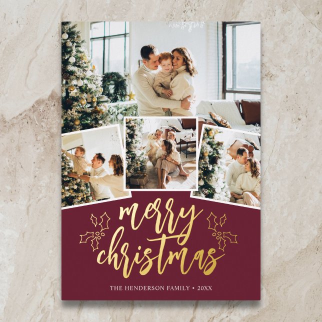 Merry Christmas Brush Script Photo (Creator Uploaded)