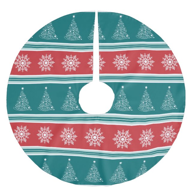 Merry Christmas Brushed Polyester Tree Skirt (Front)