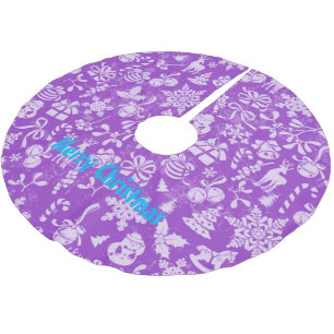 Merry Christmas Brushed Polyester Tree Skirt