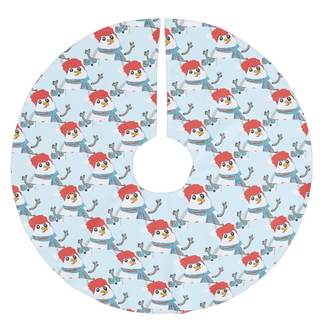 Merry Christmas! Brushed Polyester Tree Skirt (Front)