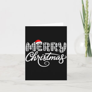 Merry Christmas Buffalo Black And White  Card