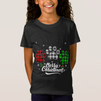 Merry Christmas Buffalo Plaid Red White Green Dog