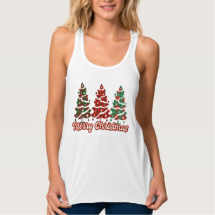 Merry Christmas Buffalo Plaid Trees Design-42019 Singlet