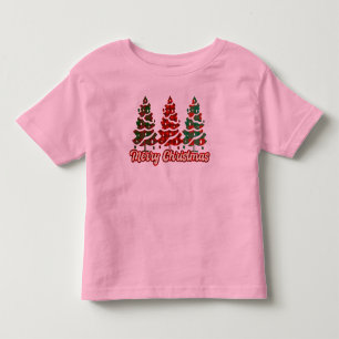 Merry Christmas Buffalo Plaid Trees Design-42019 Toddler T-Shirt
