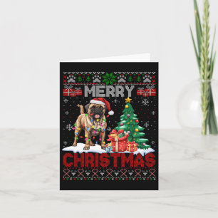 Merry Christmas Bullmastiff Lovers Family Ugly Xma Card