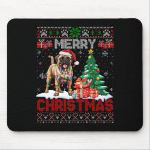 Merry Christmas Bullmastiff Lovers Family Ugly Xma Mouse Pad