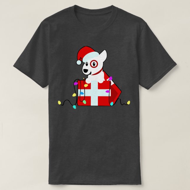 Merry Christmas Bullseye Santa Dog Team Member TSh T-Shirt (Design Front)