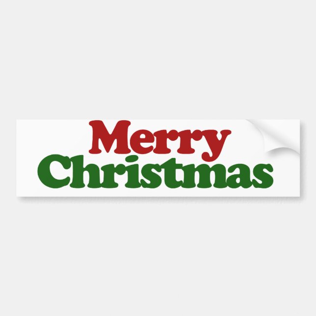 Merry Christmas Bumper Sticker (Front)