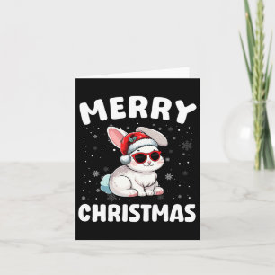 Merry Christmas Bunny Merry Xmas Funny Boy Girl Ki Card