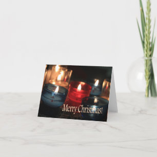 Merry Christmas Burning candles christmas Holiday Card